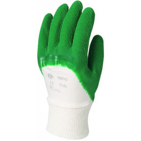 Gants latex crêpe vert qualité supérieure