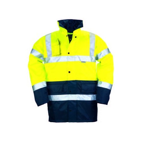 Parka polyester hi-viz jaune/marine 3M