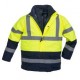 Parka 3 en 1 Roadway haute visibilité jaune fluo/marine