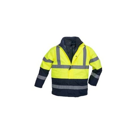 Parka 3 en 1 Roadway haute visibilité jaune fluo/marine