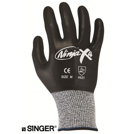 Gants Ninja fibre de verre tout enduit bipoly