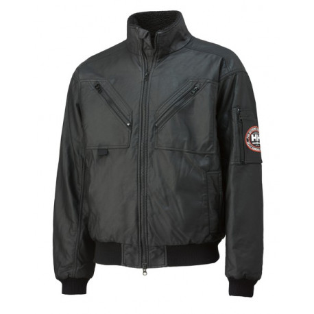 BLOUSON AVIATEUR " CUIR "BERGHOLM Noir
