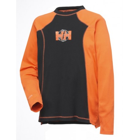 TEE-SHIRT MANCHES LONGUES STOKE Orange/Noir