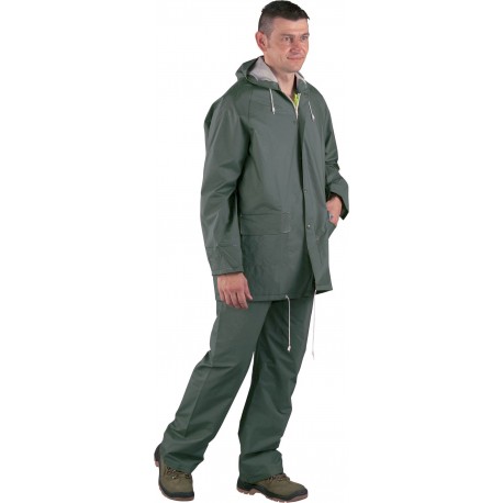 Ensemble de pluie pvc vert 