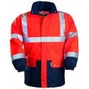 Veste HARBOR PU Hi viz orange/bleu marine 3M