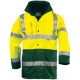 Parka polyester 4 en 1 hi-viz jaune vert 