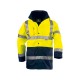 Parka polyester 40en 1 hi-viz jaune/marine