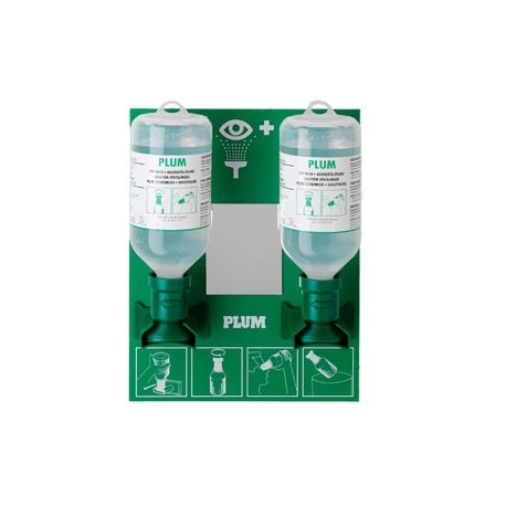 Station murale PLUM 2 flacons lave oeil 500 ml 
