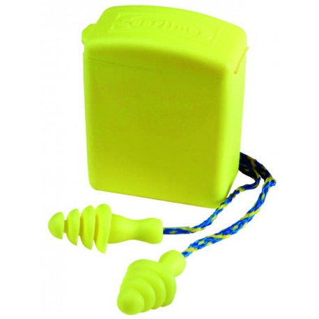 Bouchons BUP jaunes anti-bruit avec corde 1 paire/boîte vendu par 50 paires 