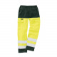 Pantalon hi-viz  coton/polyester jaune/vert foncé