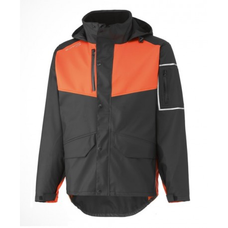 VESTE WEST COAST Noir/Orange foncé