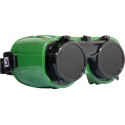 Lunettes de soudeur REVLUX Monture verte PVC - Oculaire Ø 50 protane 5 relevable