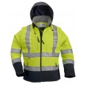Veste SOFTSHELL hi-viz 2/1 manches amovible jaune