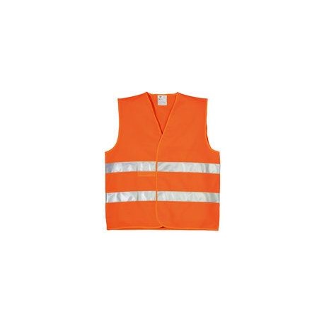 Gilet ECO hi-viz orange double bande classe 2.2