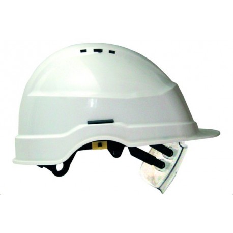 Casque IRIS 2 blanc aération (BTP) serre nuque crémaillère