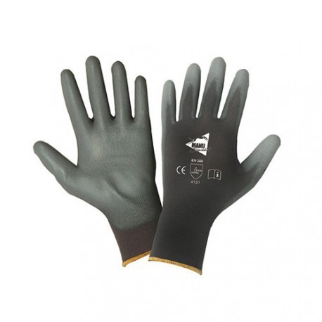 Gants polyuréthane gris support nylon jauge 13