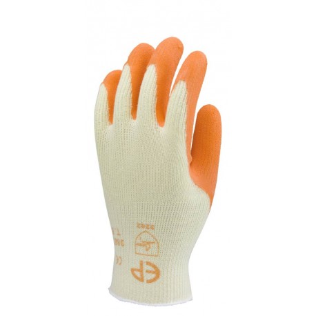 Gants Grip jaune enduit latex orange