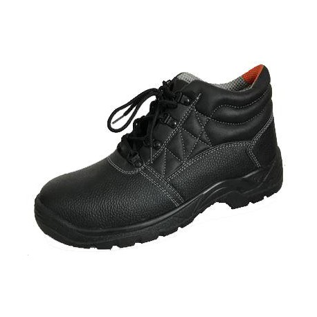 Chaussure de sécurité haute cuir S1P fleur de vachette noir
