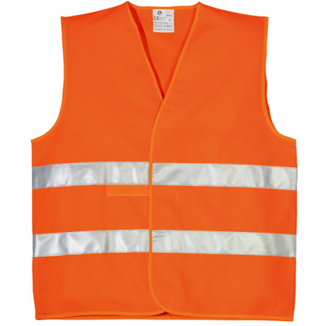 Gilet hi-viz Europrotection orange bande,cl.2.2 